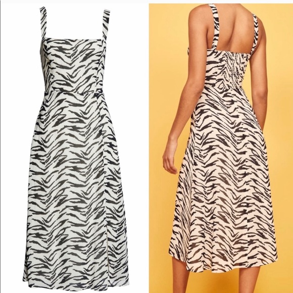 Reformation Zebra Print Nectarine Midi Sundress - Picture 2 of 7